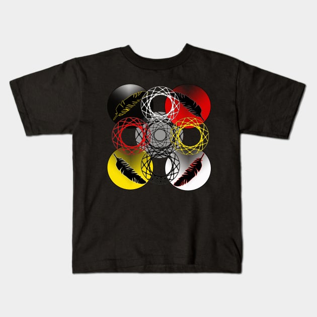 Medicine Wheel Kids T-Shirt by Wildfirex14x